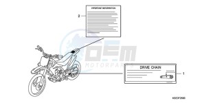 CRF150R9 Europe Direct - (ED / 2ED) drawing CAUTION LABEL