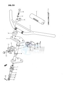 LT80 (P3) drawing HANDLEBAR - STEERING