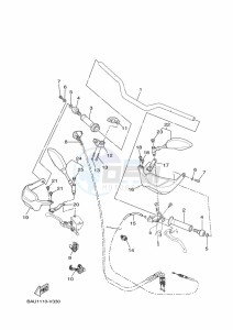 XTZ690 TENERE 700 (BFF2) drawing STEERING HANDLE & CABLE