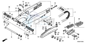 CRF450RB drawing SWINGARM