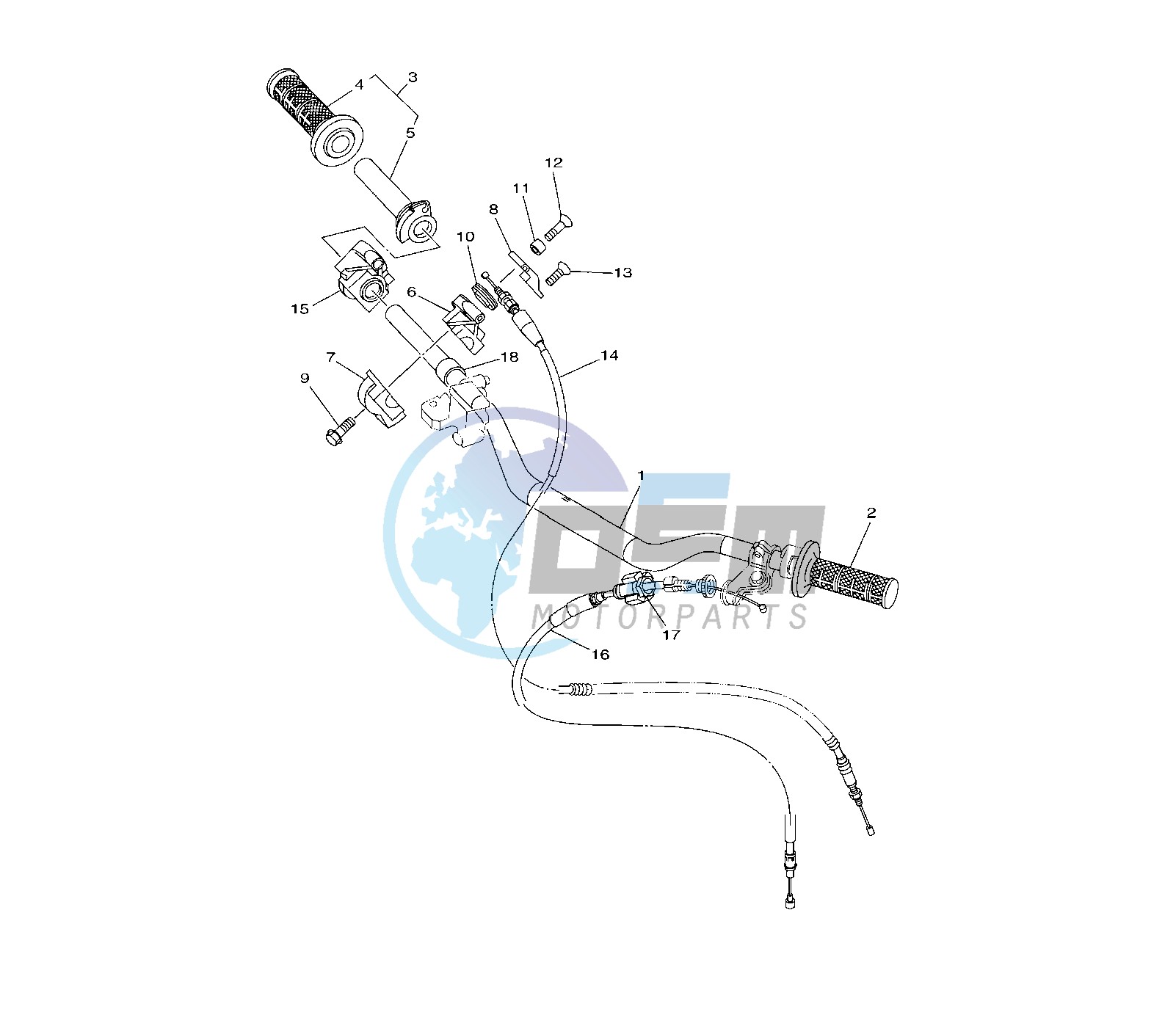 STEERING HANDLE AND CABLE