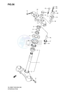 DL1000 (E3-E28) V-Strom drawing STEERING STEM