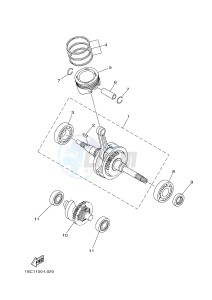 YFM300 RAPTOR 300 (1SC5) drawing CRANKSHAFT & PISTON