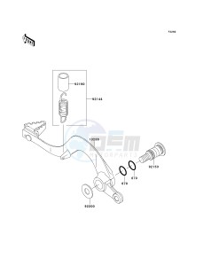 KX 450 D [KX450F] (D7F) D7F drawing BRAKE PEDAL