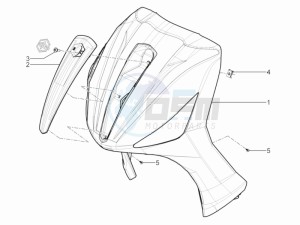 Beverly 350 4t 4v ie e3 Sport Touring drawing Front shield