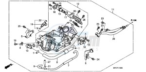 XL125VB drawing THROTTLE BODY