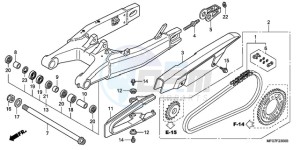 CB600FA9 Australia - (U / ABS) drawing SWINGARM