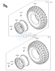 MULE PRO-DX KAF1000EHF EU drawing Tires