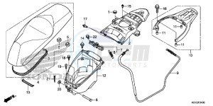 SH125G SH125S UK - (E) drawing SEAT/LUGGAGE BOX