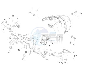 FLY 150 (NAFTA) drawing Rear headlamps - Turn signal lamps