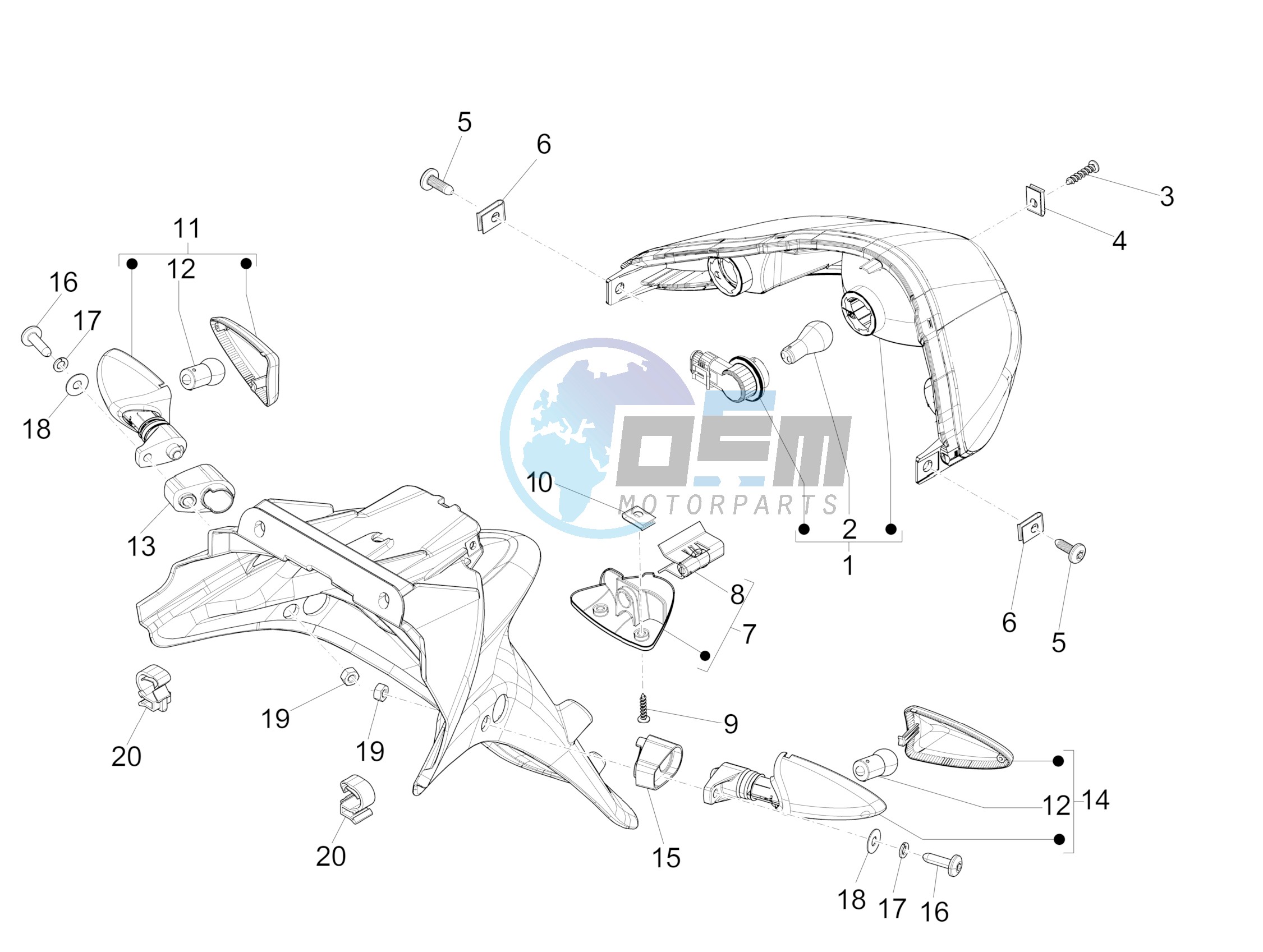 Rear headlamps - Turn signal lamps