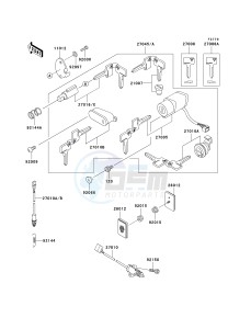 VN 800B [VULCAN 800 CLASSIC] (B6-B9) [VULCAN 800 CLASSIC] drawing IGNITION SWITCH_LOCKS_REFLECTORS