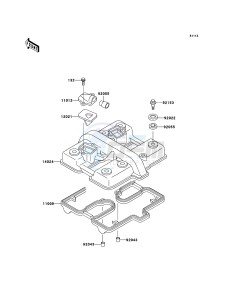 KLE500 KLE500B6F GB XX (EU ME A(FRICA) drawing Cylinder Head Cover