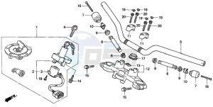 CB500S drawing HANDLE PIPE/TOP BRIDGE (CB500)