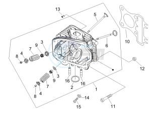 Liberty 50 4T PTT 2017 (B-NL) (B-NL) drawing Head unit - Valve