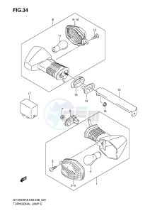 SV1000 (E3-E28) drawing TURNSIGNAL LAMP (SV1000)