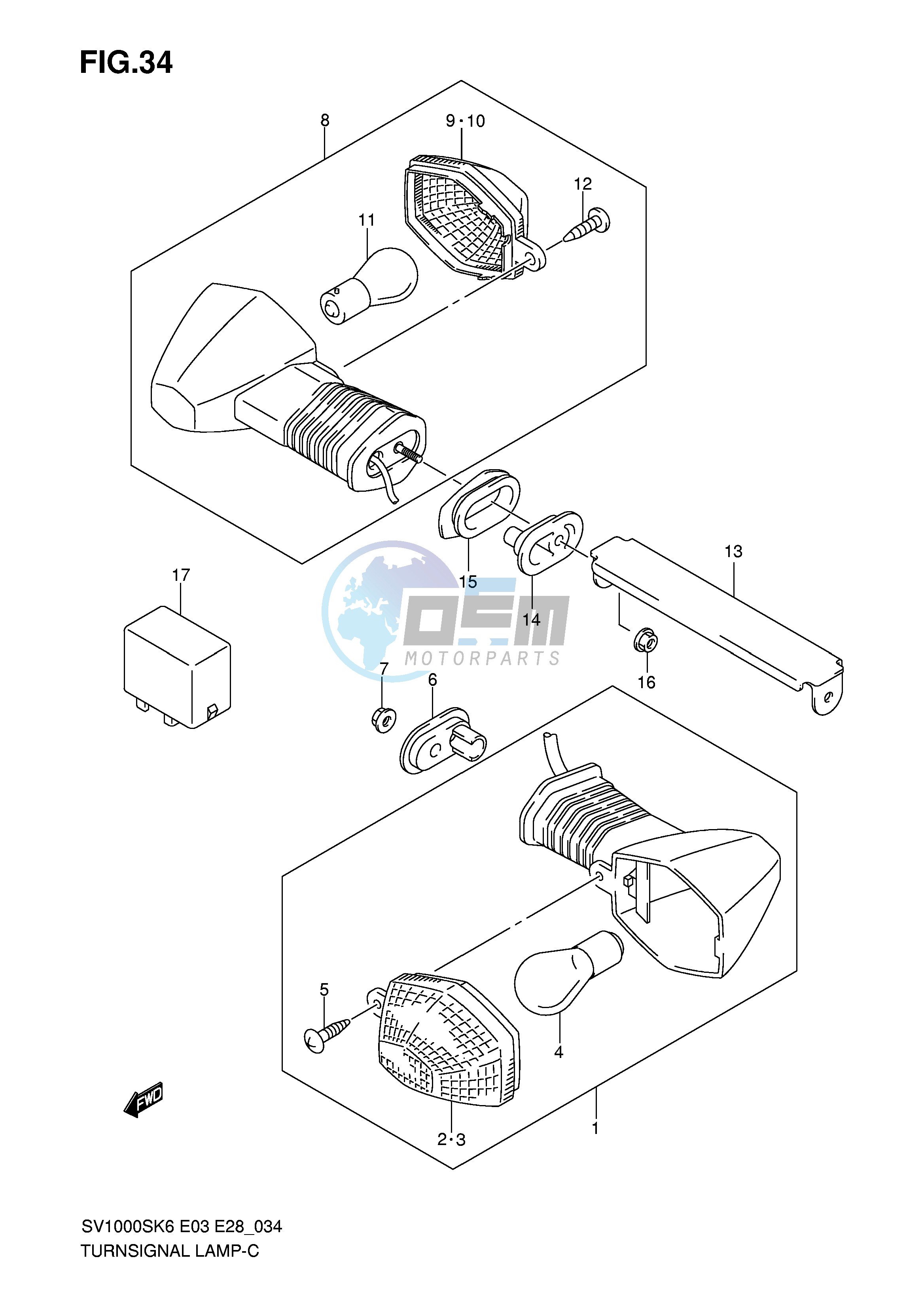 TURNSIGNAL LAMP (SV1000)