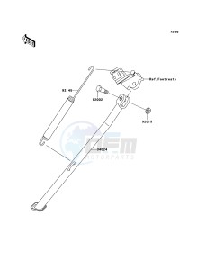 KLX450R KLX450ACF EU drawing Stand(s)