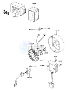 KLT 250 C [PRAIRIE] (C2-C3) [PRAIRIE] drawing IGNITION GENERATOR REGULATOR -- 84-85 C2_C3- -