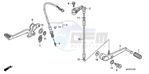 CB1000R9 Australia - (U) drawing PEDAL