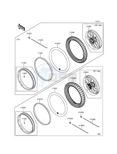 KLX250 KLX250SFF XX (EU ME A(FRICA) drawing Tires