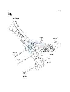 KLX110 KLX110A7F EU drawing Engine Mount