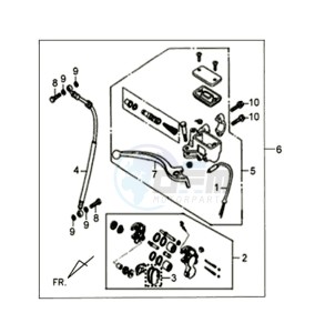 X'PRO 50 (45 KM/H) (AE05W4-EU) (L4-M1) drawing FRONT BRAKE MASTER CYLINDER / X'PRO 50 (45 KM/H) (AE05W4-EU) (L4-M1)