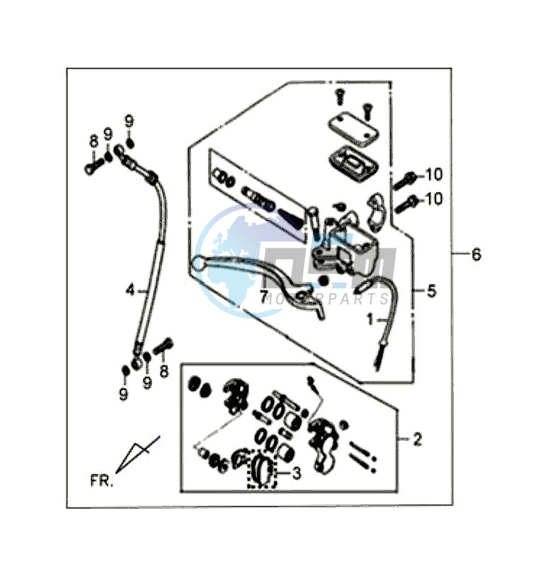 FRONT BRAKE MASTER CYLINDER / X'PRO 50 (45 KM/H) (AE05W4-EU) (L4-M1)