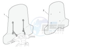 Scarabeo 50 2t e2 (eng. piaggio) drawing Acc. - Windshields