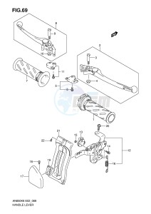 AN650 (E2) Burgman drawing HANDLE LEVER (AN650K6 AK6 K7 AK7 K8 AK8)