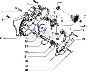 Eaglet automatic 50 drawing Flywheel cover-gears