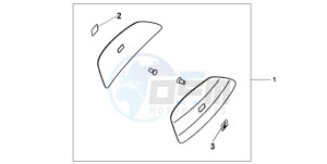 CBF600S drawing COLOUR PANEL SET - EXCALIBUR GRAY MET