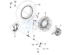 MIO 100 HU10W8-F drawing REAR WHEEL / CENTRAL STAND