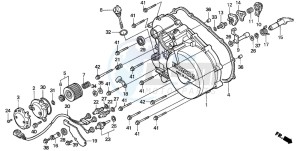 TRX300FW FOURTRAX 300 4X4 drawing RIGHT CRANKCASE COVER