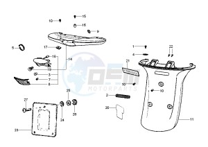 Zip 50 4T drawing Taillight - Plate holder