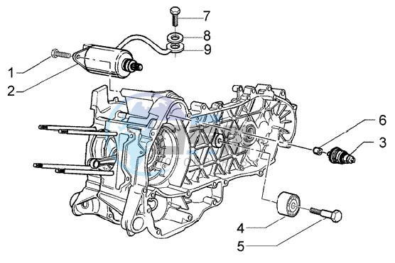 Electric starter-damper pulley