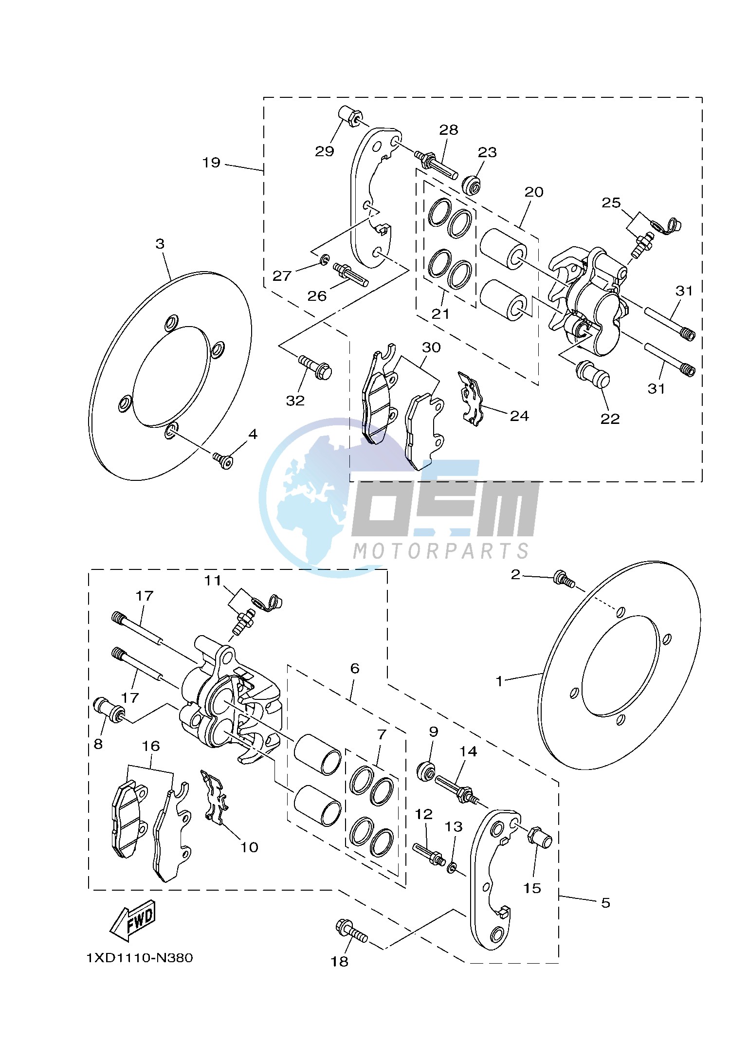 REAR BRAKE CALIPER