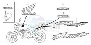 CB600F HORNET drawing MARK (CB600F3/4/5/6)