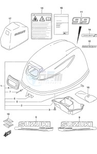 DF 9.9B drawing Engine Cover