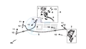 Joymax 300i ABS drawing REAR BRAKE CALIPER / BRAKE MOUNT