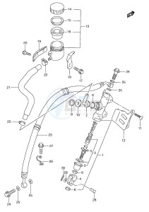 RGV250 (E1) drawing REAR MASTER CYLINDER