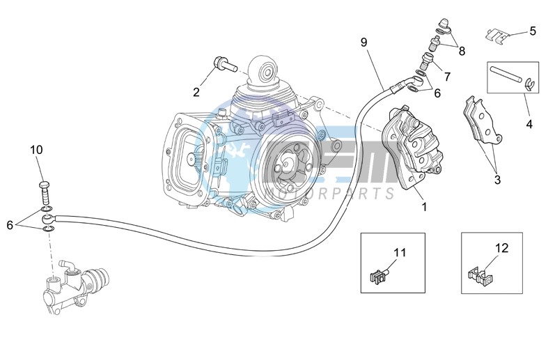 Rear brake caliper