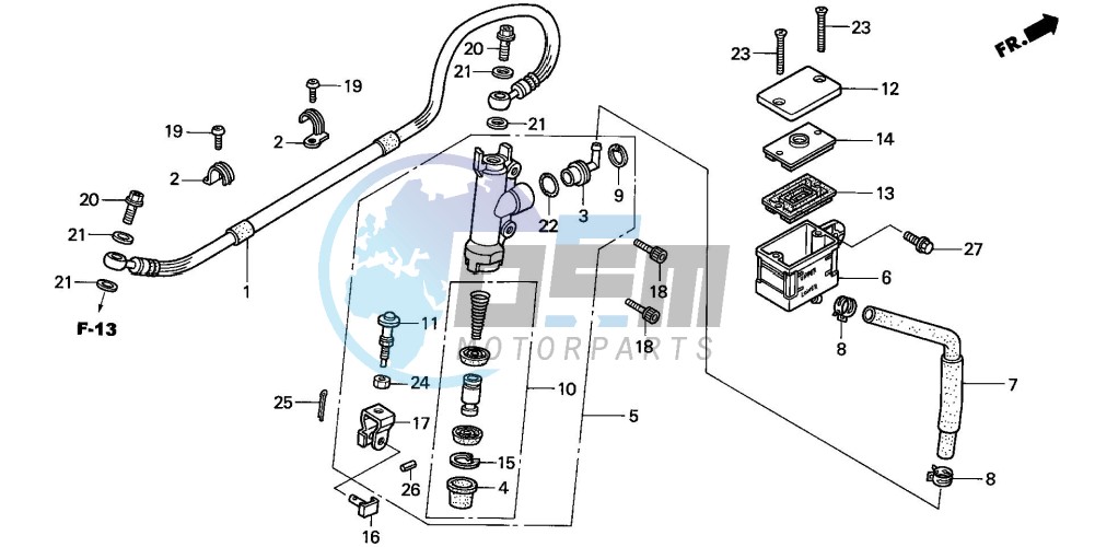 REAR BRAKE MASTER CYLINDER