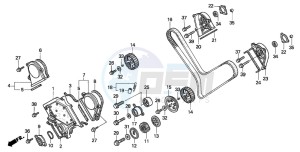 ST1100 drawing FRONT COVER/TIMING BELT