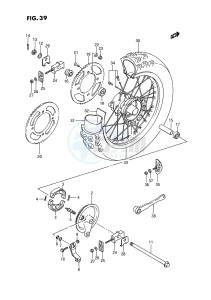 RM80 (E3) drawing REAR WHEEL (MODEL G H J K)