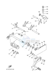 YFM350 YFM35RB RAPTOR 350 (1BS8 1BS7) drawing SHIFT CAM & FORK