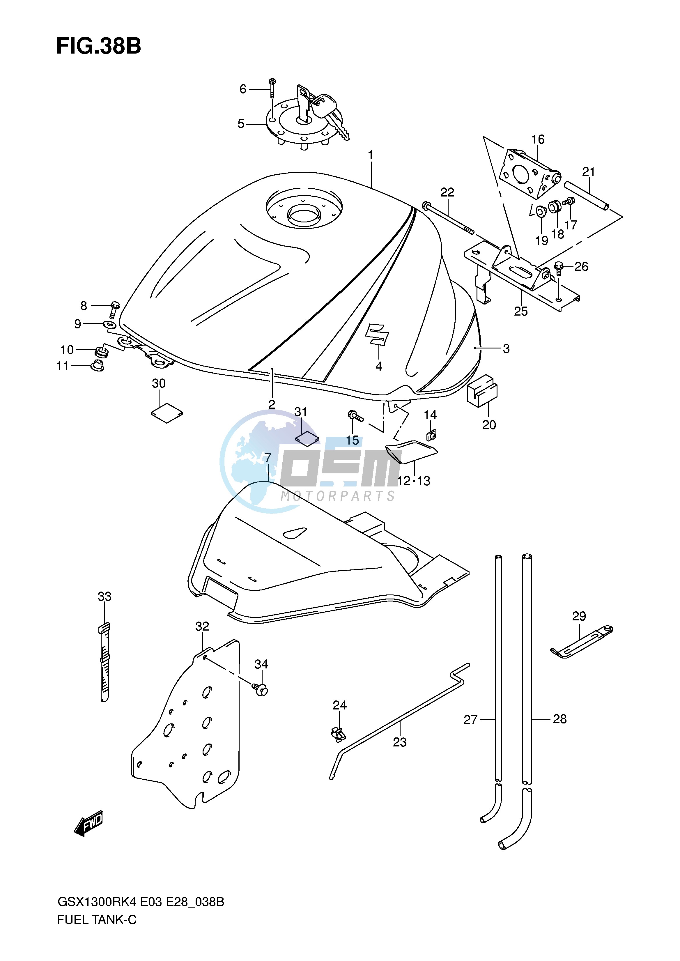 FUEL TANK (GSX1300RK6)