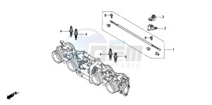 CB1300A CB1300SUPER FOUR drawing THROTTLE BODY(COMPONENTS)