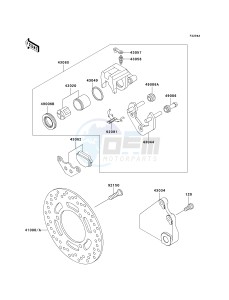 EX 500 D [NINJA 500R] (D10-D12) [NINJA 500R] drawing REAR BRAKE-- D11_D12- -