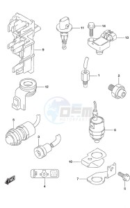 DF 20A drawing Sensor/Switch Tiller Handle w/Power Tilt